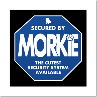 Morkie Security Service - Blue Posters and Art